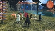 The watering hole should have several large groups of Opulent Flamii birds for players to kill (Image via Nintendo)